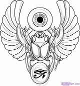 Scarab Beetle Pixels Afterlife Egipcio God Horus Men Luck Pirâmide Escaravelho Anubis Tatovering Idéer Bedste Stamme Inden Egito Egypte Getdrawings sketch template