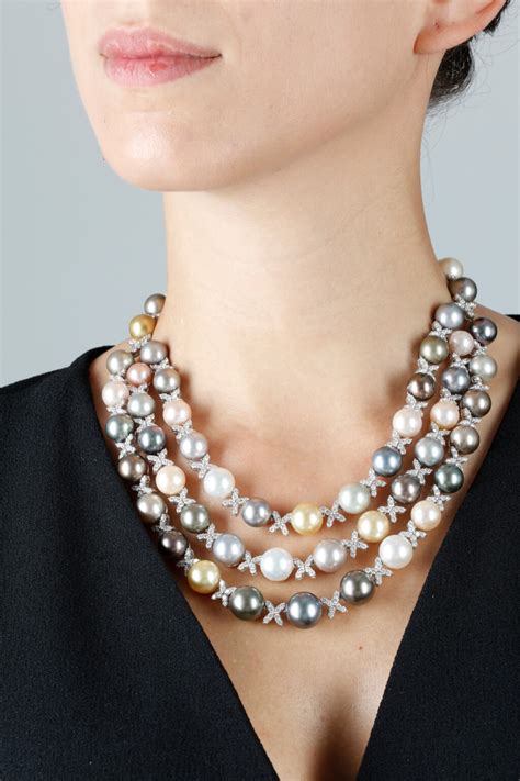 cultured pearl  diamond necklace fine jewels  sothebys