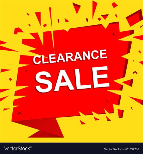 big sale poster  clearance sale text vector image