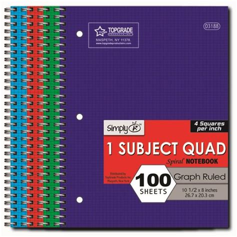 wholesale quad ruled spiral notebook  wholesalesockdealscom