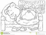 Bear Sleeping Teddy Coloring Bed Bears Illustration Cute Stock Cub Royalty Google Photography Cartoon Sleeps His Small sketch template