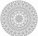 Complicated Coloring Pages Mandala Getcolorings sketch template