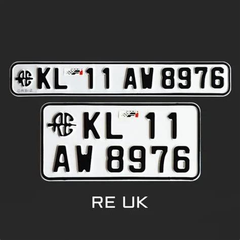 white aluminium vehicle number plate design  rs piece