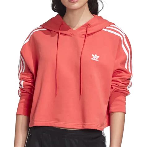 adidas originals womens cropped hoodie peach fm