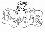 Peppa Pig Coloring Pages Logo Para Colorear Color Pepa Pdf Print George Printable Colouring Christmas Dibujos Kids Drawing Cartoon Sheets sketch template