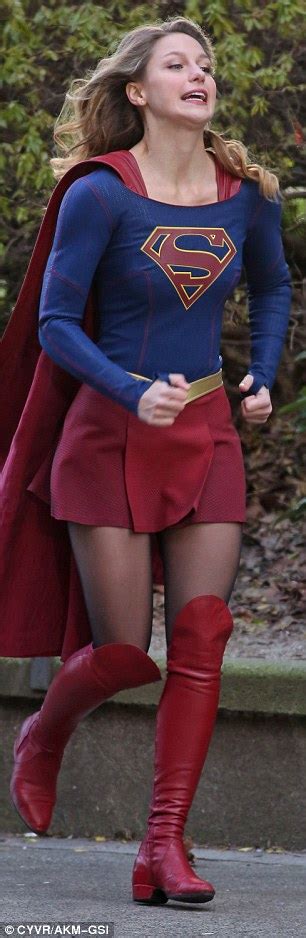 Melissa Benoist Looks Happy To Be On Set Of Supergirl