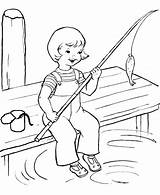 Fishing Coloring Pages Kids Sports sketch template