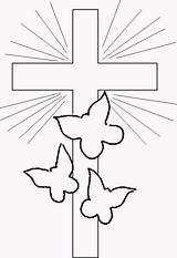 Cross Coloring Pages Kids Printable Christian sketch template
