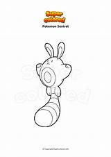 Pokemon Sentret Ausmalbild Colorare Disegno Guzzlord sketch template