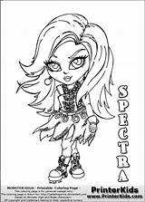 Monster High Coloring Pages Baby Spectra Color Printable Getcolorings Print sketch template