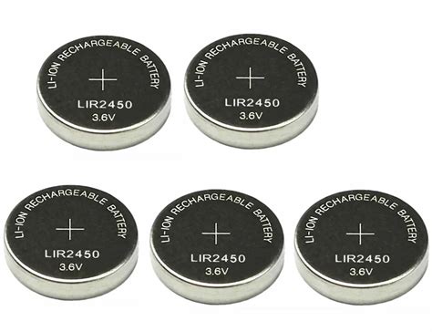 wama  lir rechargeable batteries mah  times lithium coin cell button battery