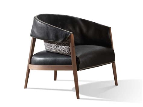 leather armchair with armrests liza by frigerio poltrone e divani
