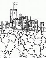 Coloring Germany Castle City Pages Skyline Printable Palace Buckingham Castles Stolzenfels Drawing Sheets Koblenz Dubai Schloss Zeus Burg Getdrawings Malvorlagen sketch template