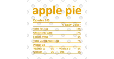 Apple Pie Nutrition Facts Funny Christmas T Apple Pie Nutrition