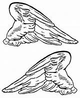 Wings Angel Coloring Pages Wing Bird Printable Colouring Clipart Color Template Cliparts Sheets Getcolorings Crosses Now Print Adults Library sketch template