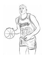 Lebron Shaquille Neal sketch template