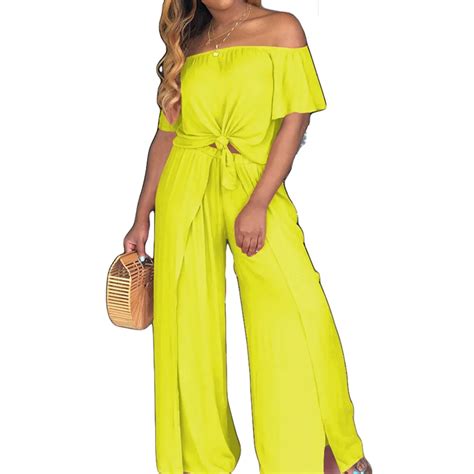 sexy two piece set summer outfits short sleeve crop tops and pants