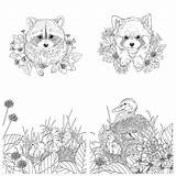 Coloring Forest Animals Book Kayliebooks Pages sketch template