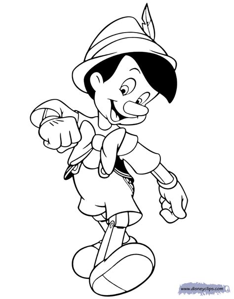 pinocchio characters coloring pages