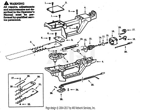 poulan htc  electric hedgetrimmer parts diagram  hedge trimmer assembly