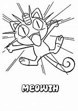 Coloring Pages Pokemon Meowth Team Rocket Regigigas Color Persian Normal Sheets Pikachu Kids Printable Getcolorings Library Choose Board Clipart Save sketch template