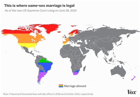 this map shows every country with full marriage equality — now including the us vox