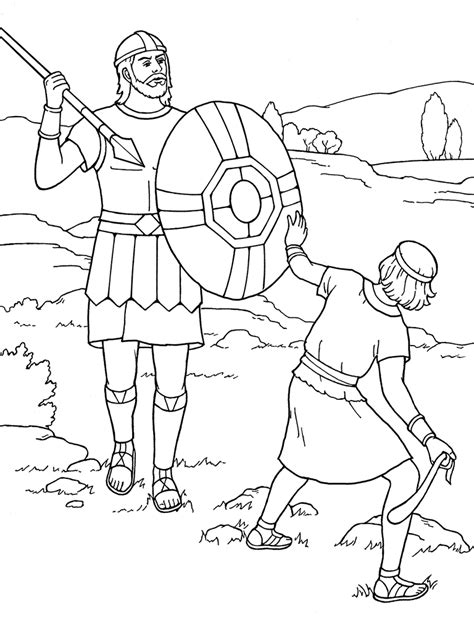 david  goliath printable coloring pages