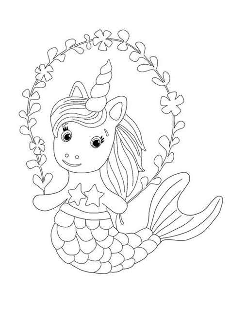 rainbow unicorn mermaid coloring pages mermaid coloring page