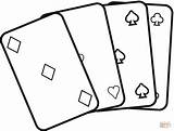 Colorear Baraja Carte Spielkarten Dibujos Kostenlos Ausmalbild Supercoloring Ausdrucken Dado Cartes Poker Cometa Spielkarte Saltar Cuerda Kategorien Crafter sketch template