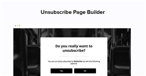 custom unsubscribe page design mailerlite