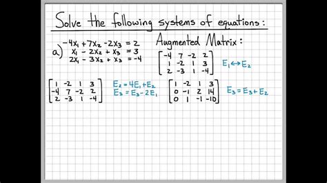 linear algebra  problems solving systems  equations