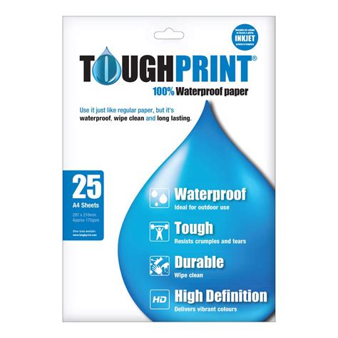 toughprint waterproof paper