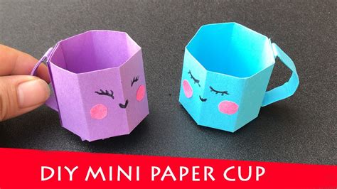 diy mini paper cup paper crafts  school paper craft easy