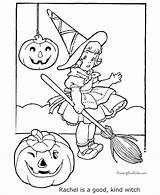 Coloring Halloween Witch Pages Printable Print sketch template