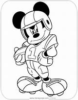 Mickey Mouse Coloring Pages Disney Football Color Soccer Super Disneyclips Kids Preschoolers Mickeymouse Transfers Toddlers Footballer Fun sketch template