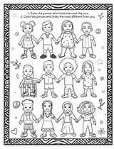 Coloring Diversity Colouring Pages Inclusion Differences Series Shows Something sketch template