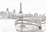 Pont Sena Parigi Ausmalen Gabarra Adulte Adultos Alexandre Paysage Eiffelturm Adultes Peniche Colorier Relajante Authentique Barge Péniche Puente Erwachsene Sac sketch template