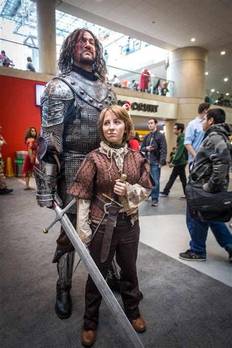 the hound and arya stark new york comic con pictures popsugar tech photo 41