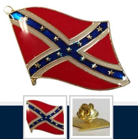 csa confederate flag rebel flag lapel pin hat pin civil