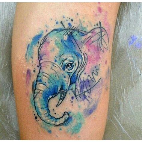 watercolor elephant face tattoo elephant tattoos elephant tattoo