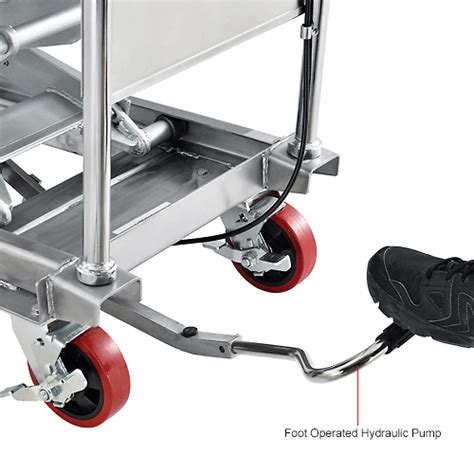 Global Industrial™ Stainless Steel Mobile Scissor Lift Table 35 X 20