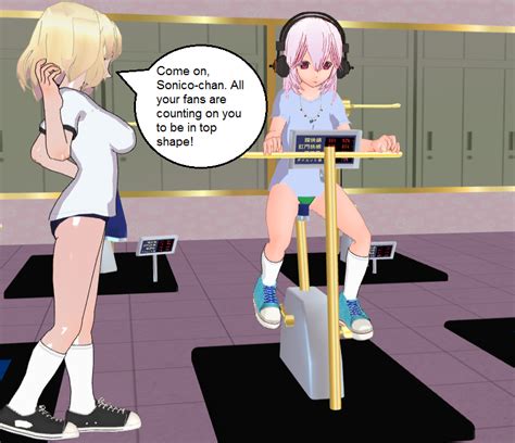 super sonico gym outfit by quamp on deviantart