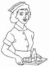 Coloring Nurses Scrub Getdrawings sketch template