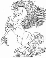 Unicorn Pages Coloring Pegasus Getcolorings sketch template