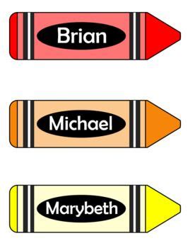 editable crayon labels freebie  digital doodles teachers pay