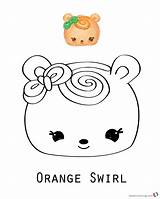 Num Coloring Noms Pages Swirl Orange Printable She sketch template