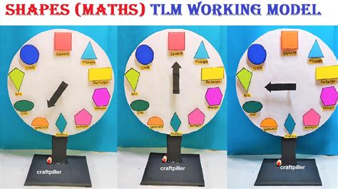 maths  shapes tlm working model making  maths teachers athowtofunda youtube