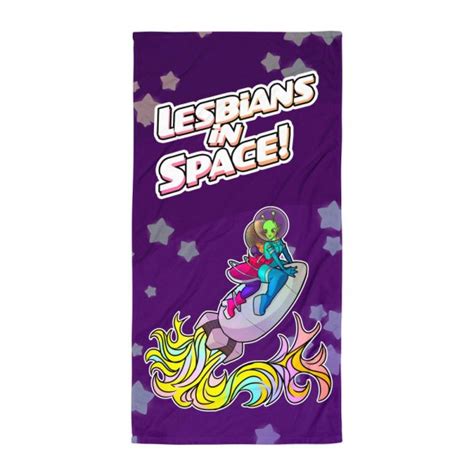Retro Sci Fi Lesbians In Space Towel Cactuart