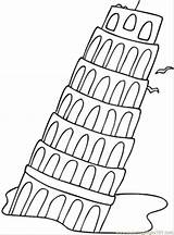 Italy Kostenlos Ausmalbild Tower Coloringhome sketch template