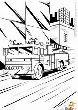 Camion Pompier Colorier Firetruck Ko sketch template